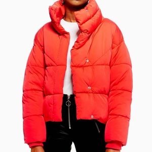 Topshop Orange puffer Jacket !